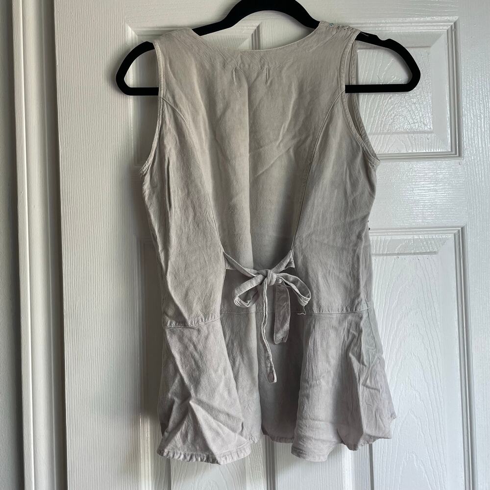 Fairy Tank Top Flutter Sequin Boho Whimsical Cotton Rayon Gray Blue READ4SIZE - Picture 6 of 14